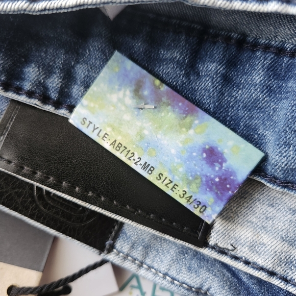 Men’s Paint Splatter Super Stretch Skinny Jeans 34x30 - Picture 11 of 12